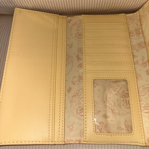 Disney Loungefly Beauty And The Beast 30th Anniversary Belle Yellow Dress Wallet - Picture 14 of 16